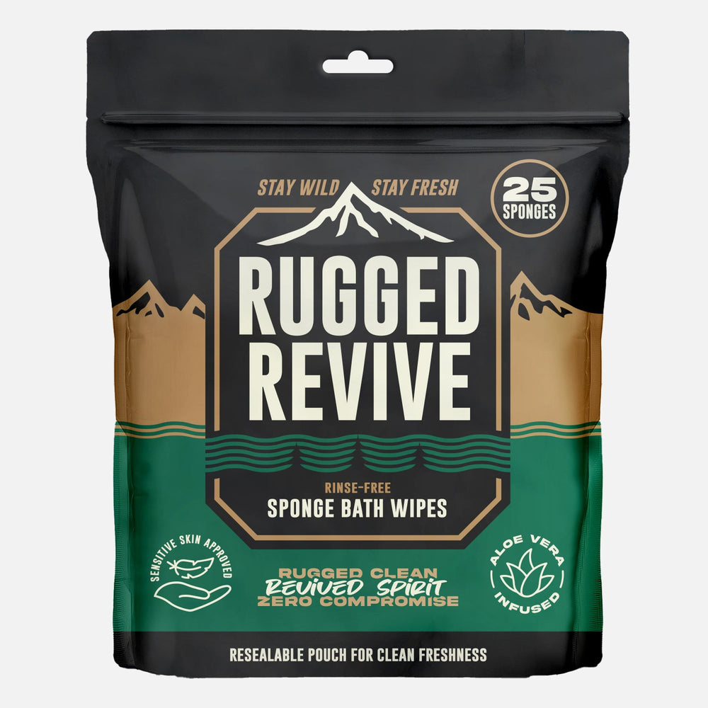 Rugged Revive Rinse-Free Bath Sponges