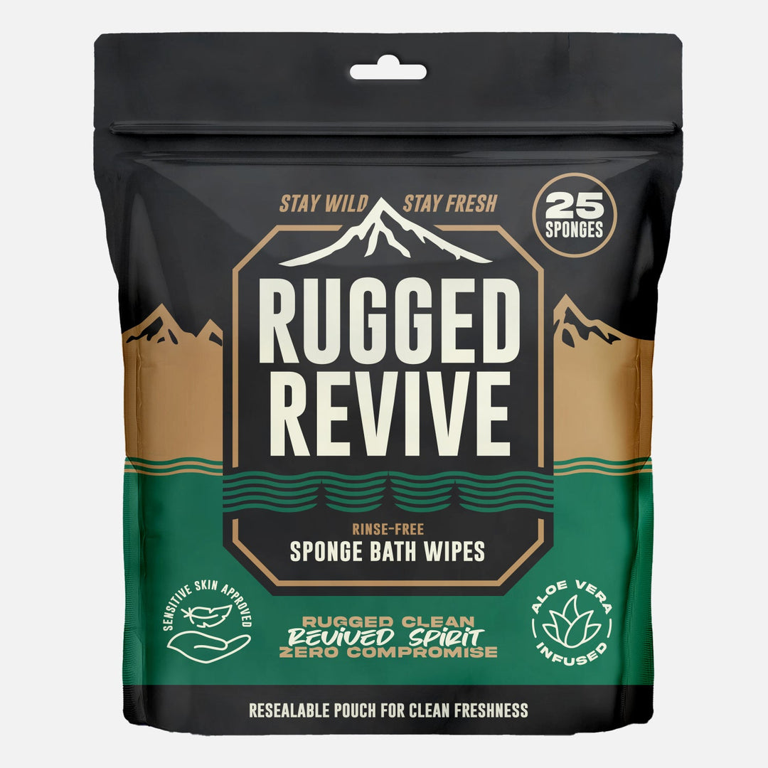 Rugged Revive Rinse-Free Bath Sponges